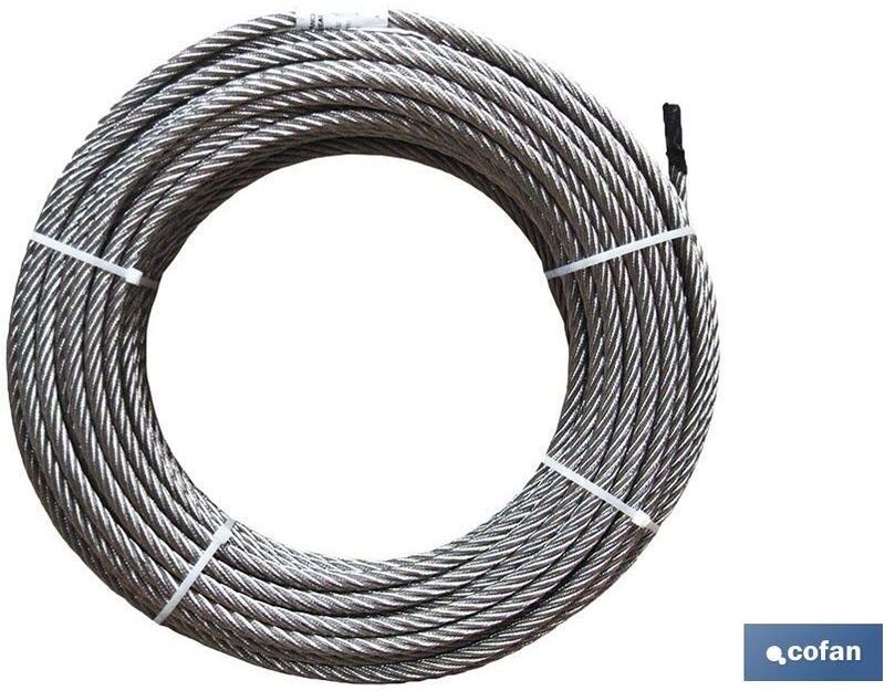 COFAN Rollo 250 Mts. Cable Inox 4Mm. COFAN Rollo 250 Mts. Cable Inox 4Mm.