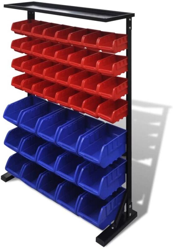 Vidaxl - Organizador de herramientas para taller, Azul/ Rojo - Blu Vidaxl - Organizador de herramientas para taller, Azul/ Rojo - Blu