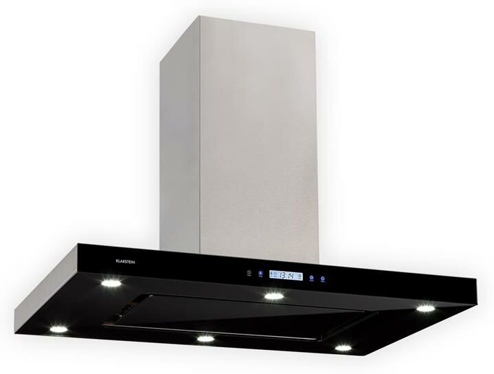 KLARSTEIN Valeria Campana extractora de isla 90 cm salida de aire 650 m³/h LED KLARSTEIN Valeria Campana extractora de isla 90 cm salida de aire 650 m³/h LED