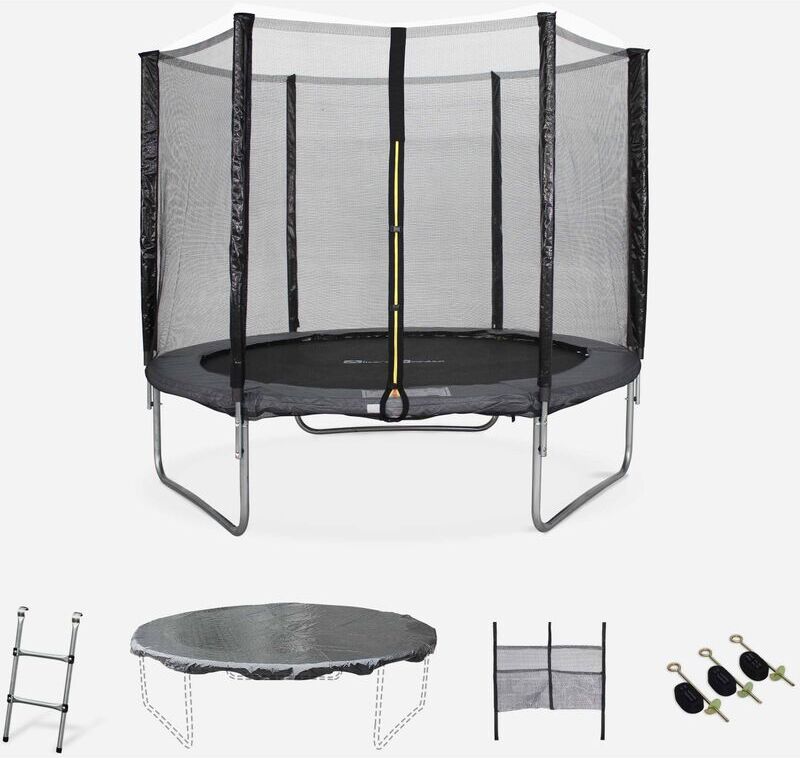 Alice's Garden - Cama elástica Gris, Trampolín de 245 cm, aguanta hasta