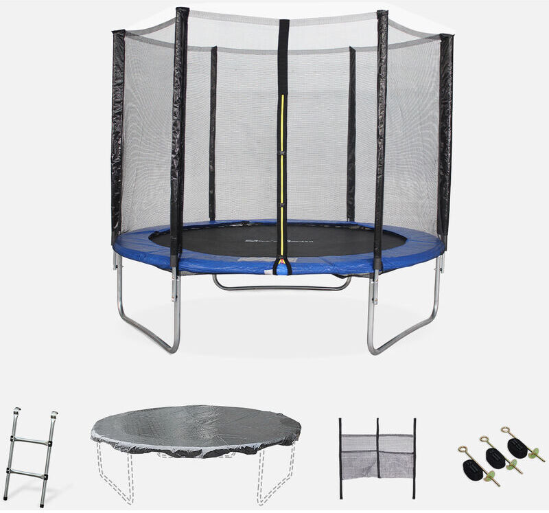 Alice's Garden - Cama elástica Azul, Trampolín de 245 cm, aguanta hasta