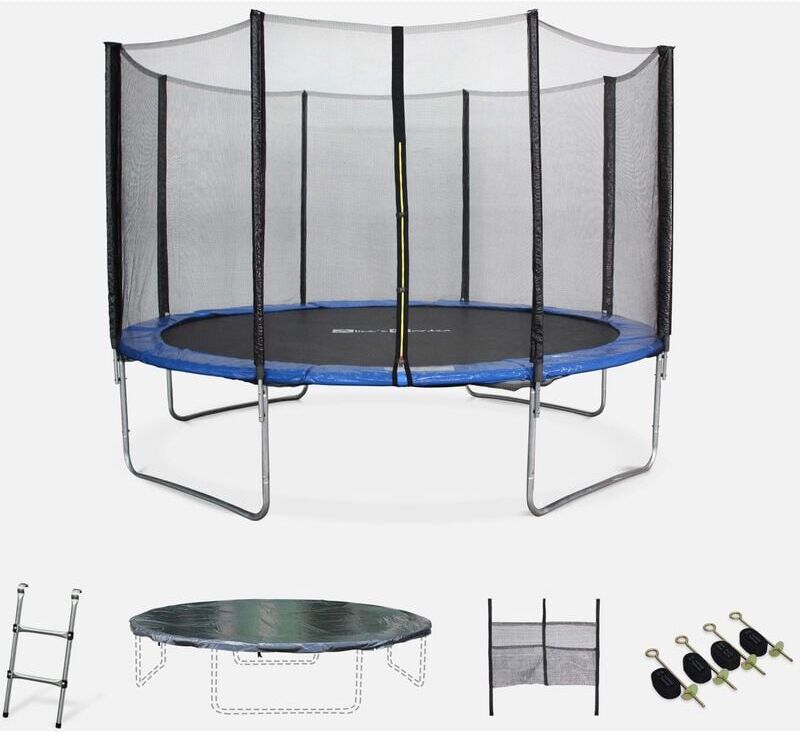 ALICE'S GARDEN Cama elástica, Trampolín de 370 cm, aguanta hasta 150 kg (estructura ALICE'S GARDEN Cama elástica, Trampolín de 370 cm, aguanta hasta 150 kg (estructura