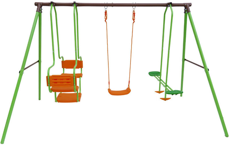 HABITAT ET JARDIN Parque infantil de acero Eva - 3 soportes - 1.95m HABITAT ET JARDIN Parque infantil de acero Eva - 3 soportes - 1.95m