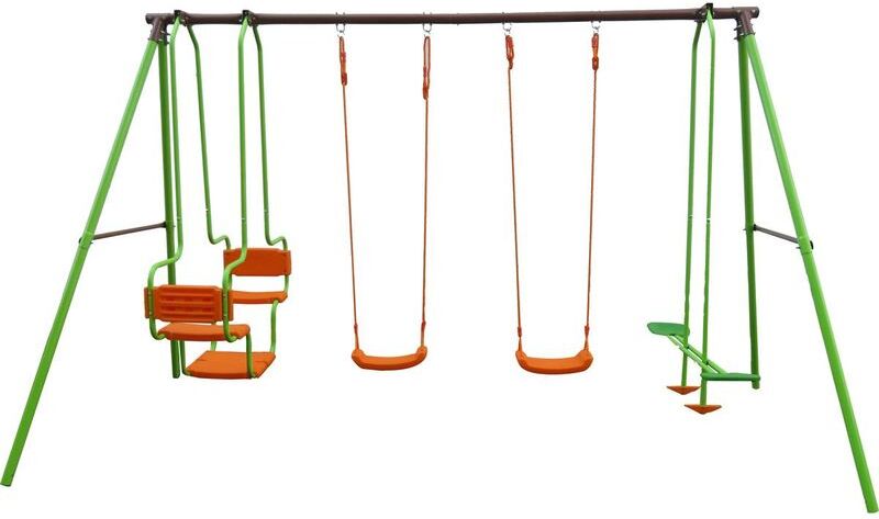 HABITAT ET JARDIN Parque Infantil de acero Mano - 1,96m - 4 soportes HABITAT ET JARDIN Parque Infantil de acero Mano - 1,96m - 4 soportes