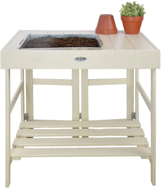 FARM FOLKLORE Esschert Design Mesa para macetas blanca - Bianco FARM FOLKLORE Esschert Design Mesa para macetas blanca - Bianco