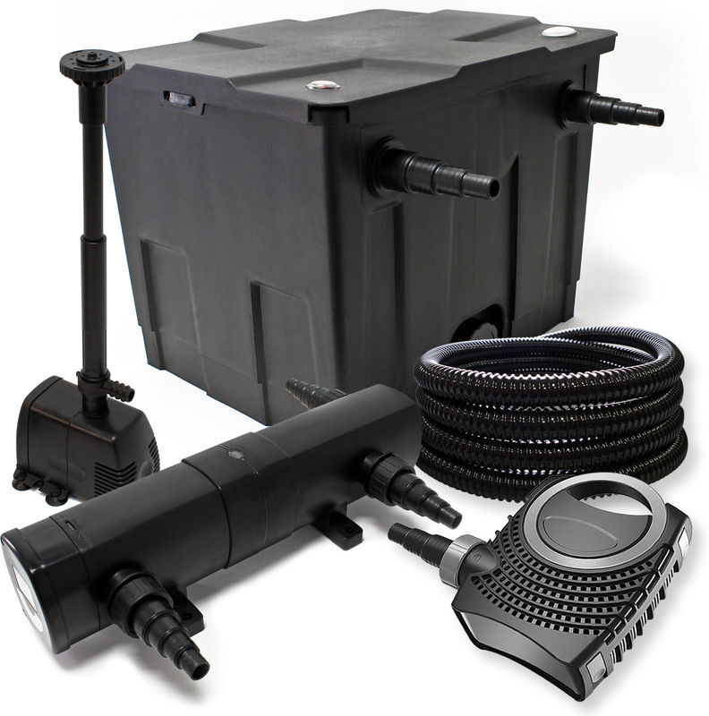 Wiltec - Juego filtros estanque bio 12.000l UVC clarificador con 36W Wiltec - Juego filtros estanque bio 12.000l UVC clarificador con 36W