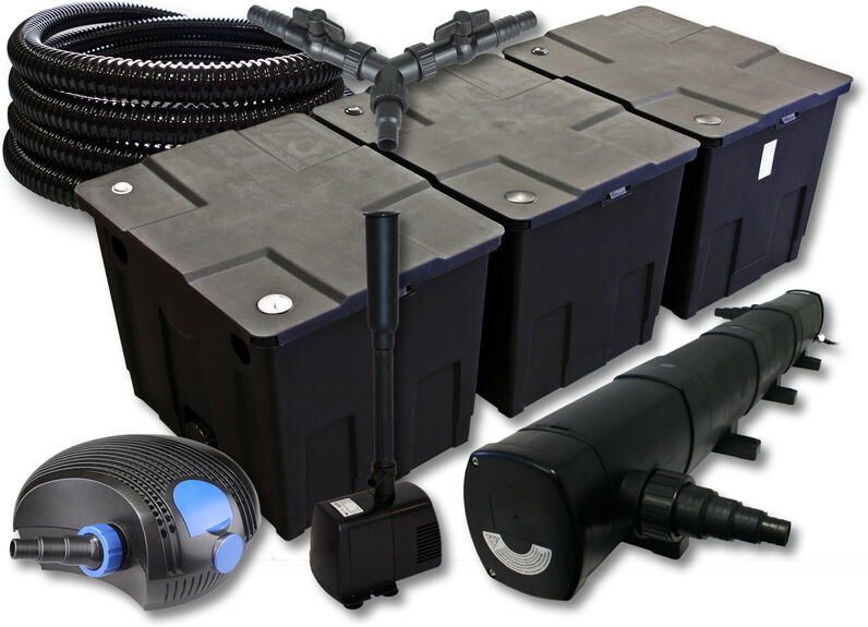 Wiltec - SunSun Filtro Set 90000l Estanque con 72W Clarificador y 100W Wiltec - SunSun Filtro Set 90000l Estanque con 72W Clarificador y 100W