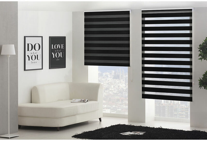 HAPPYSTOR Estor Enrollable Happystor Night Noche y Dia 304-Negro 110x180 HAPPYSTOR Estor Enrollable Happystor Night Noche y Dia 304-Negro 110x180