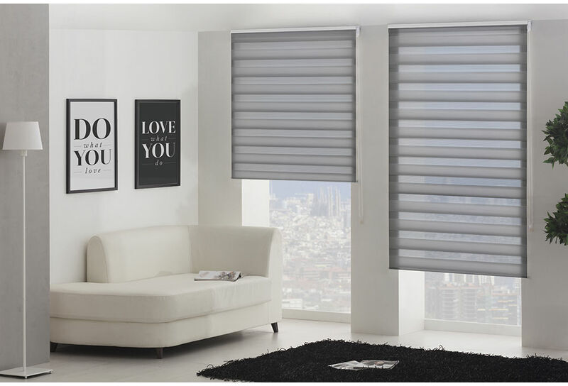 HAPPYSTOR Estor Enrollable Happystor Night Noche y Dia 303-Gris 130x250 HAPPYSTOR Estor Enrollable Happystor Night Noche y Dia 303-Gris 130x250