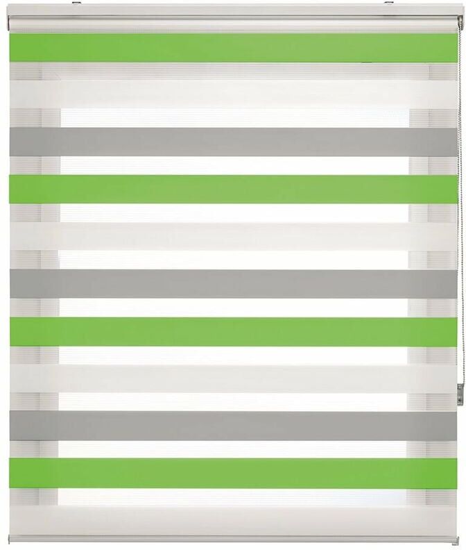 HAPPYSTOR Estor Enrollable Happystor TriNight Noche y Dia Liso 501 gris-pistacho HAPPYSTOR Estor Enrollable Happystor TriNight Noche y Dia Liso 501 gris-pistacho