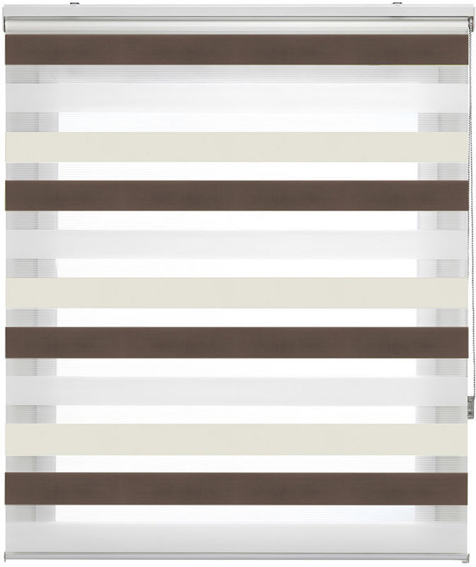 HAPPYSTOR Estor Enrollable Happystor TriNight Noche y Dia Liso 502 marrón-crema HAPPYSTOR Estor Enrollable Happystor TriNight Noche y Dia Liso 502 marrón-crema