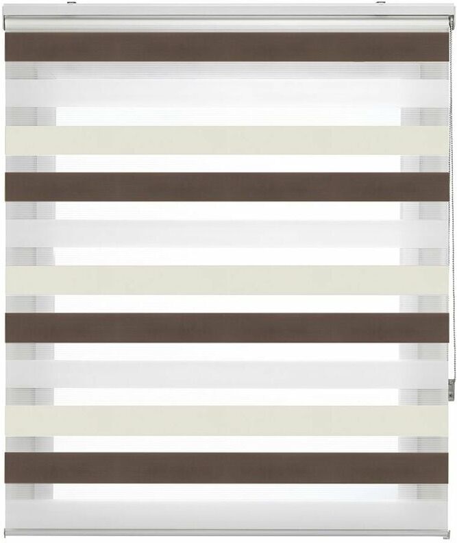 HAPPYSTOR Estor Enrollable Happystor TriNight Noche y Dia Liso 502 marrón-crema HAPPYSTOR Estor Enrollable Happystor TriNight Noche y Dia Liso 502 marrón-crema