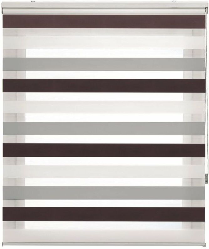 HAPPYSTOR Estor Enrollable Happystor TriNight Noche y Dia Liso 503 marrón-gris HAPPYSTOR Estor Enrollable Happystor TriNight Noche y Dia Liso 503 marrón-gris
