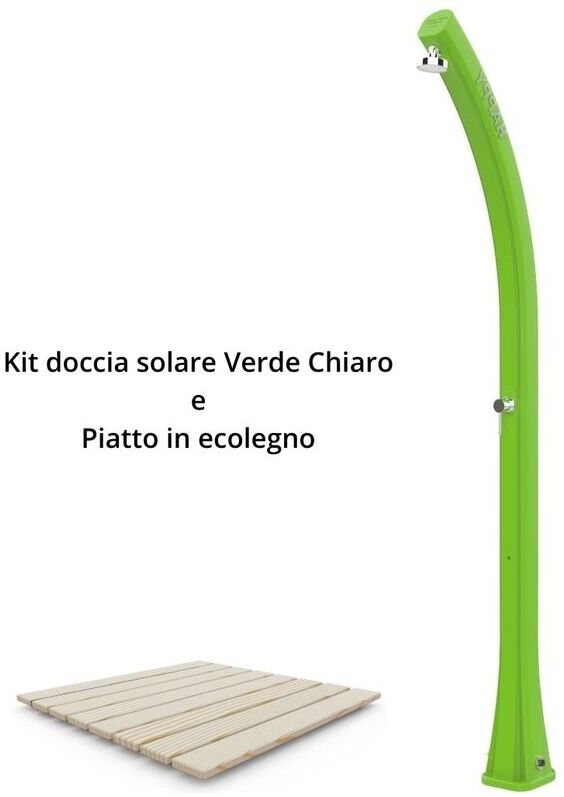 ARKEMA DESIGN - PRODOTTO MADE IN ITALY Kit de ducha verde claro y ecowood cm 19x17x215 ARKEMA DESIGN