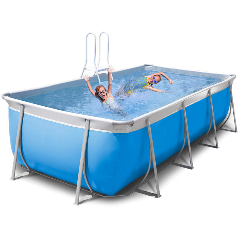 NEW PLAST Piscina elevada desmontable rectangular 460x265 H125 completa Futura