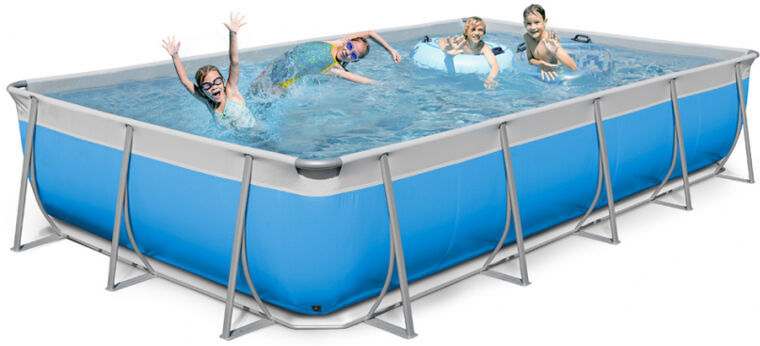 NEW PLAST Piscina elevada desmontable rectangular 650x265 H125 completa Futura NEW PLAST Piscina elevada desmontable rectangular 650x265 H125 completa Futura