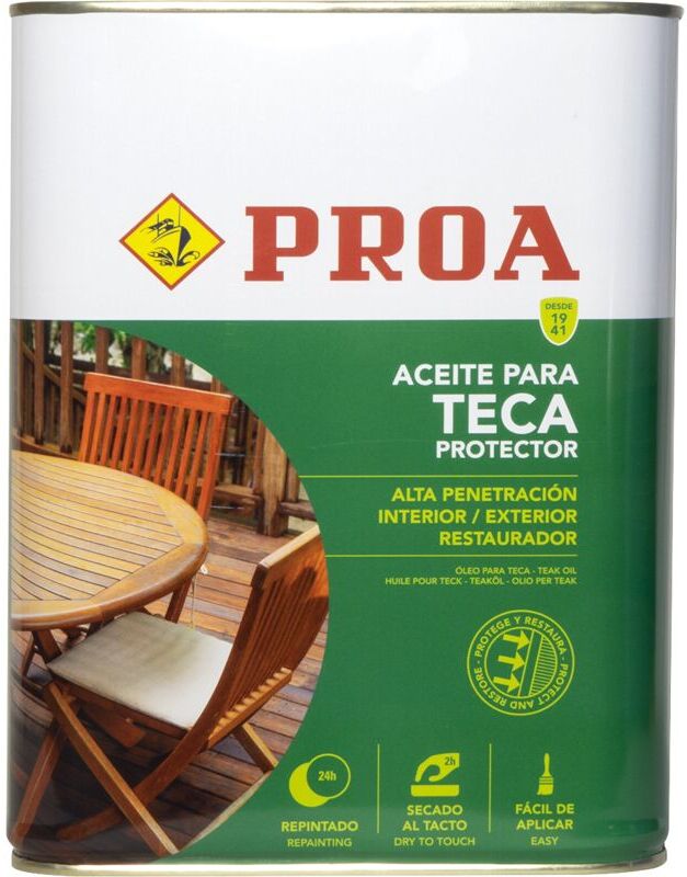 PROA Aceite para Teca, Transparente 4lts