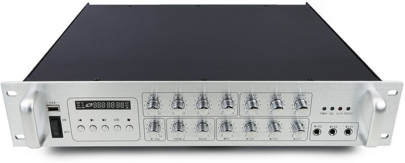 BEMATIK Amplificador para sonorización profesional de 550W 110V 4 zonas con MIC BEMATIK Amplificador para sonorización profesional de 550W 110V 4 zonas con MIC