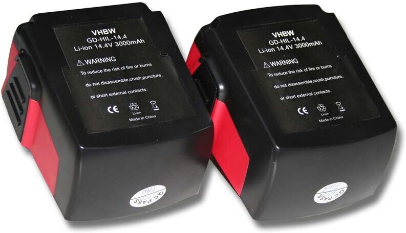 VHBW 2x batería Li-Ion 3000mAh (14.4V) para herramientas SFL Flashlight, SID VHBW 2x batería Li-Ion 3000mAh (14.4V) para herramientas SFL Flashlight, SID
