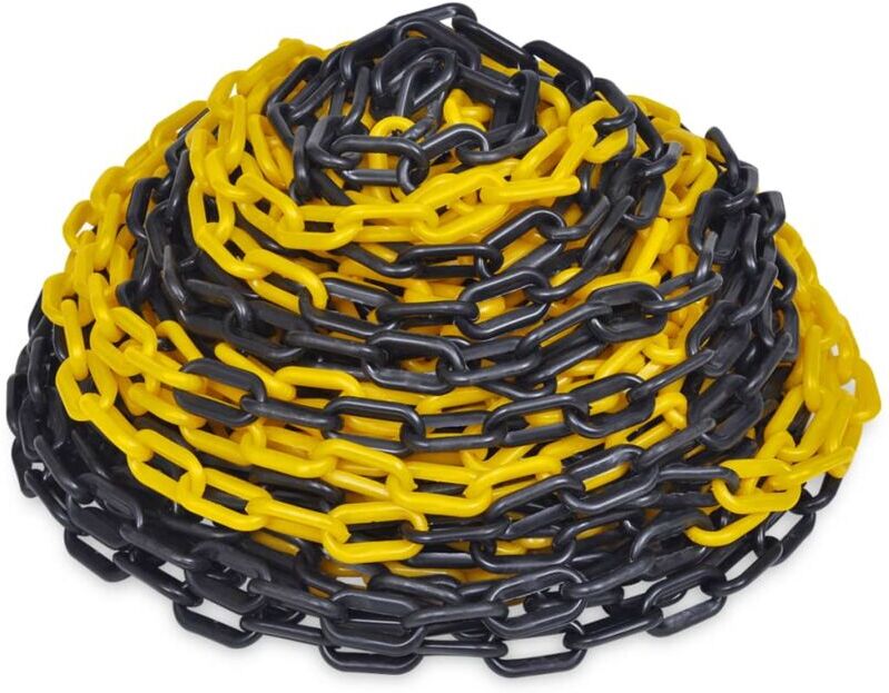 VIDAXL Cadena de Advertencia Amarilla y Negra 30m VIDAXL Cadena de Advertencia Amarilla y Negra 30m