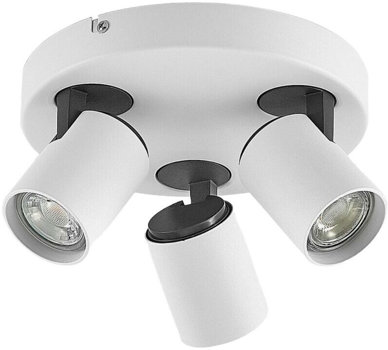 LINDBY Ninette plafón, blanco, 3 luces, redondo - Lindby LINDBY Ninette plafón, blanco, 3 luces, redondo - Lindby