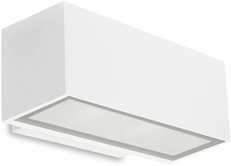 05-LEDS C4 Aplique de pared Afrodita 17.5W, aluminio y vidrio, blanco, 22 cm 05-LEDS C4 Aplique de pared Afrodita 17.5W, aluminio y vidrio, blanco, 22 cm