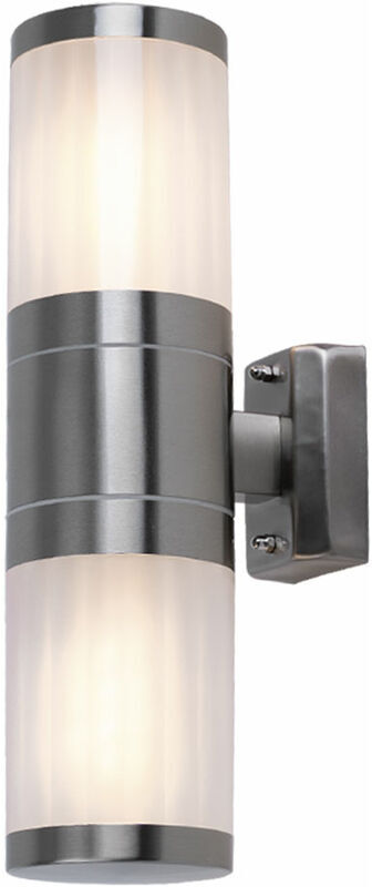 ETC-SHOP Aplique de pared para exteriores Up Down de acero inoxidable ETC-SHOP Aplique de pared para exteriores Up Down de acero inoxidable