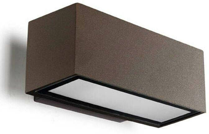 05-LEDS C4 Aplique fluorescente Afrodita, aluminio y vidrio, marrón, 22 cm. 05-LEDS C4 Aplique fluorescente Afrodita, aluminio y vidrio, marrón, 22 cm.