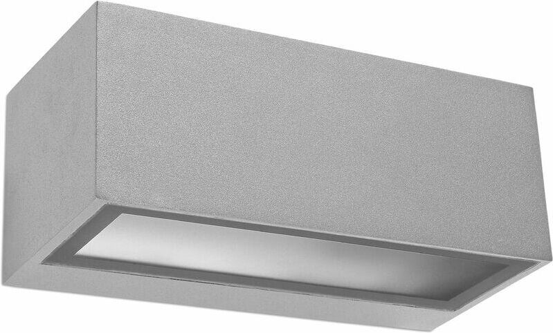 05-LEDS C4 Aplique fluorescente Micenas, aluminio y vidrio, gris 05-LEDS C4 Aplique fluorescente Micenas, aluminio y vidrio, gris