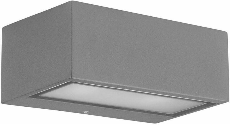 05-LEDS C4 Aplique E27 Nemesis, aluminio y vidrio, gris 05-LEDS C4 Aplique E27 Nemesis, aluminio y vidrio, gris