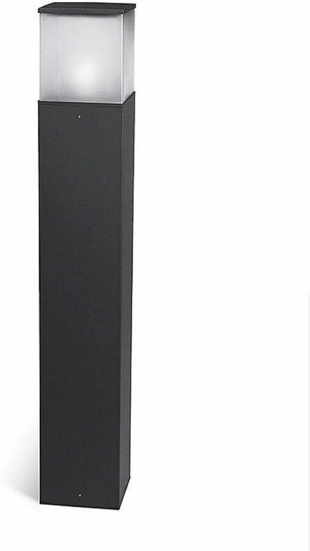 05-LEDS C4 Bolardo Cubik, 90cm, aluminio y policarbonato, gris urbano. 05-LEDS C4 Bolardo Cubik, 90cm, aluminio y policarbonato, gris urbano.