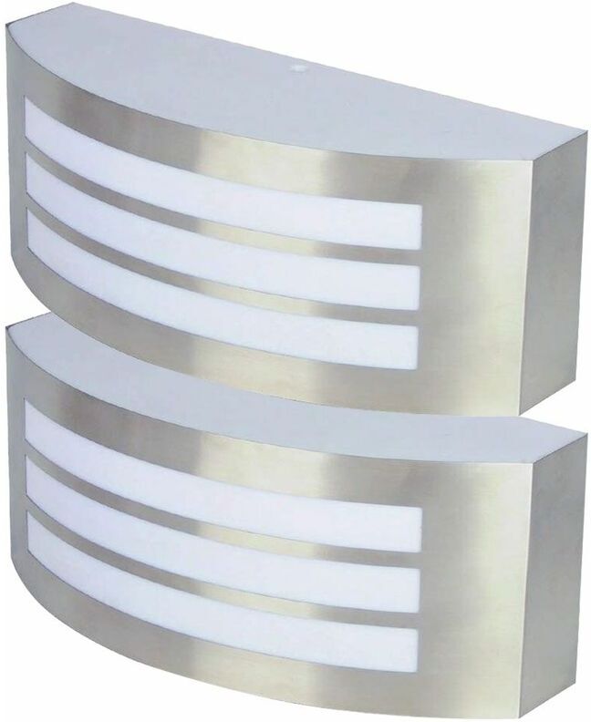 ETC-SHOP Conjunto de 2 lámparas de pared LED de acero inoxidable Smart Home RGB ETC-SHOP Conjunto de 2 lámparas de pared LED de acero inoxidable Smart Home RGB