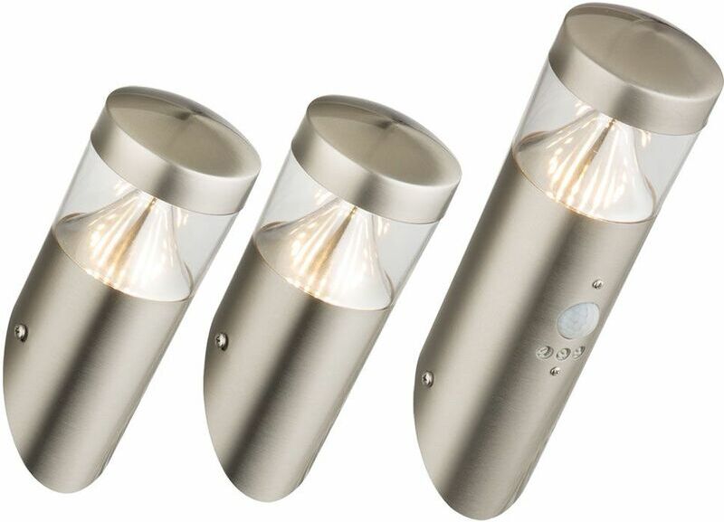 ETC-SHOP Conjunto de 3 LED se ilumina fachadas exteriores jardín de acero ETC-SHOP Conjunto de 3 LED se ilumina fachadas exteriores jardín de acero