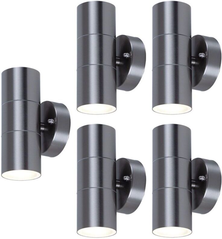 Etc-shop - Conjunto de 3 luces exteriores de acero inoxidable UP DOWN Etc-shop - Conjunto de 3 luces exteriores de acero inoxidable UP DOWN