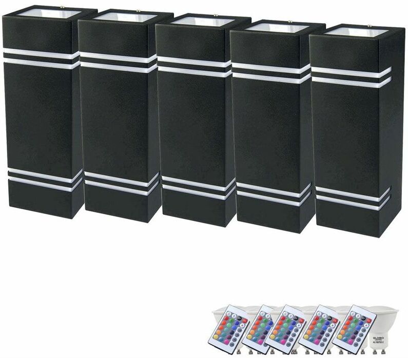 ETC-SHOP Conjunto de 5 RGB proyector arriba abajo de luces de control remoto de ETC-SHOP Conjunto de 5 RGB proyector arriba abajo de luces de control remoto de