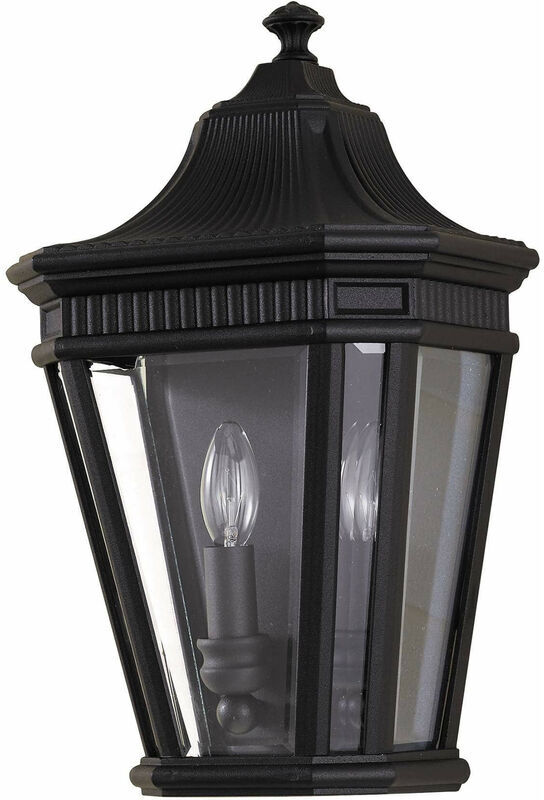 02-ELSTEAD Costwold, lámpara de pared, negra, mitad 02-ELSTEAD Costwold, lámpara de pared, negra, mitad