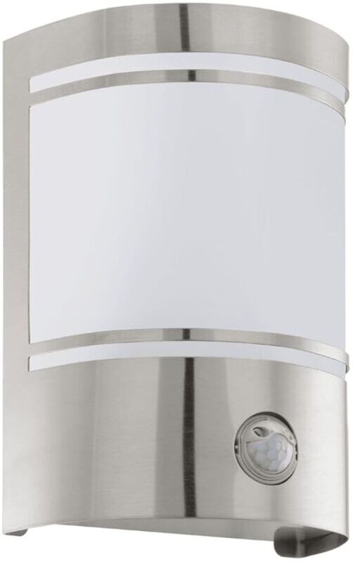 EGLO Lámpara de pared exterior con sensor Cerno 40 W plateada 30192 EGLO Lámpara de pared exterior con sensor Cerno 40 W plateada 30192