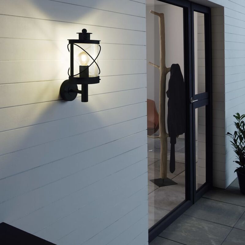 EGLO Lámpara de pared para jardín Hilburn negro 20x17x37,5 cm - Negro - Eglo EGLO Lámpara de pared para jardín Hilburn negro 20x17x37,5 cm - Negro - Eglo