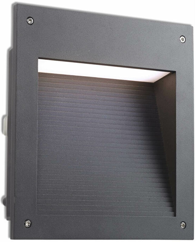 05-LEDS C4 Aplique Led Micenas 20W, aluminio y vidrio, gris urbano 05-LEDS C4 Aplique Led Micenas 20W, aluminio y vidrio, gris urbano