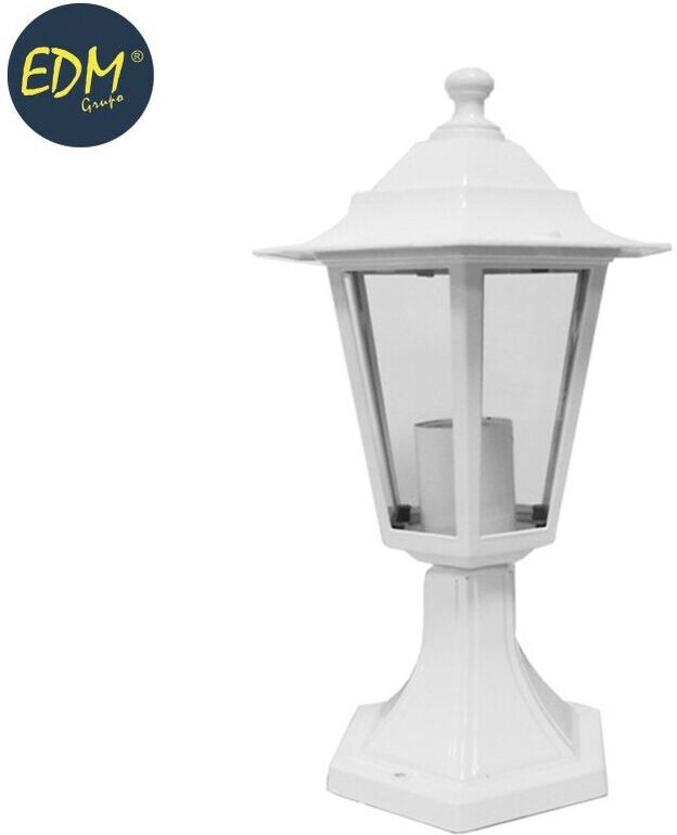 EDM Farol Aluminio Sobremuro Blanco 49,5Xø23 Cm Edm Mod: Marsella EDM Farol Aluminio Sobremuro Blanco 49,5Xø23 Cm Edm Mod: Marsella