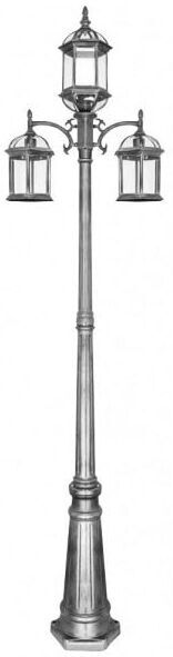 FABRILAMP Farola Exterior Amapola 3xe27 Plata 233x60x20 FABRILAMP Farola Exterior Amapola 3xe27 Plata 233x60x20