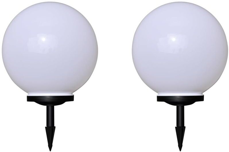 HOMMOO Lámparas de jardín para camino 2 uds con pica de tierra 40 cm - Hommoo HOMMOO Lámparas de jardín para camino 2 uds con pica de tierra 40 cm - Hommoo