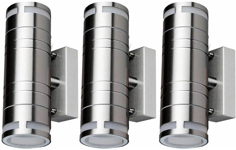 Etc-shop - Juego de 3 apliques LED focos de jardín arriba abajo que Etc-shop - Juego de 3 apliques LED focos de jardín arriba abajo que