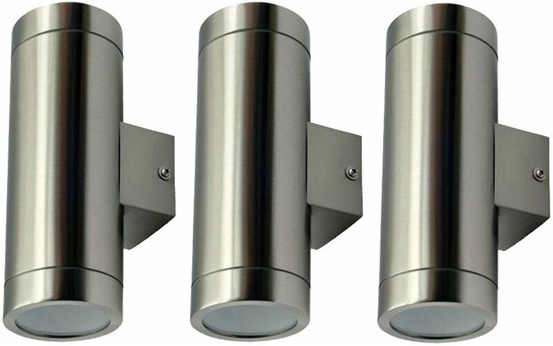 ETC-SHOP Juego de 3 luces LED de pared, focos de jardín, fachadas, focos de ETC-SHOP Juego de 3 luces LED de pared, focos de jardín, fachadas, focos de