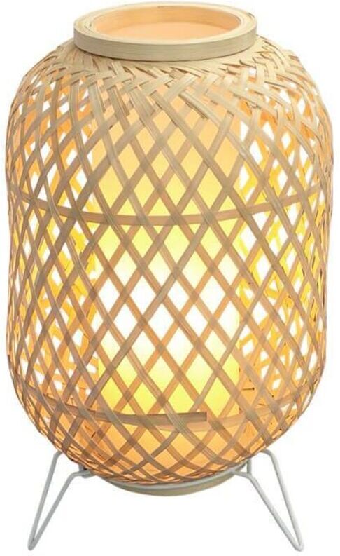 BARCELONA LED Lámpara de mesa mimbre "ROSO" BARCELONA LED Lámpara de mesa mimbre "ROSO"