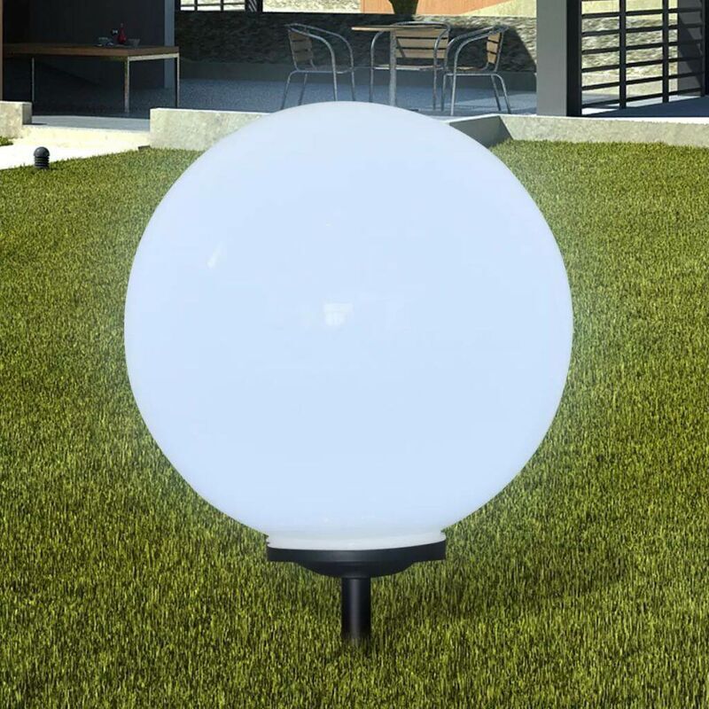 HOMMOO Lámpara solar de jardín en forma de bola con LED, 50 cm HOMMOO Lámpara solar de jardín en forma de bola con LED, 50 cm