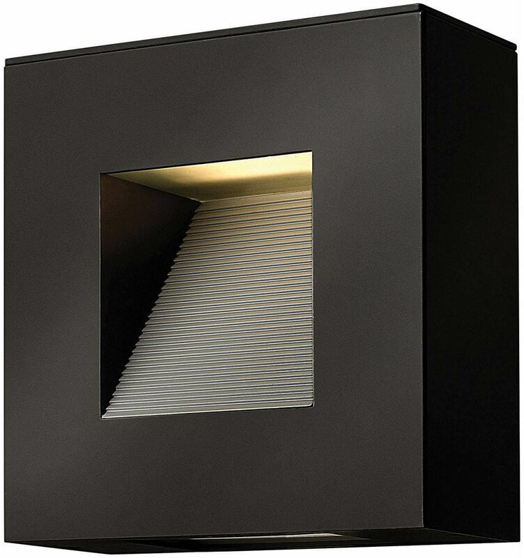 02-elstead - Luna aplique de pared, cuadrado, negro 02-elstead - Luna aplique de pared, cuadrado, negro