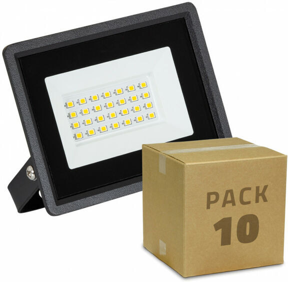 EFECTOLED Pack Foco Proyector LED 20W Solid (10 un) Blanco Frío 6000K - Blanco EFECTOLED Pack Foco Proyector LED 20W Solid (10 un) Blanco Frío 6000K - Blanco