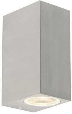 QAZQA Diseño Aplique moderno acero IP44 - BALENO II Aluminio /Vidrio QAZQA Diseño Aplique moderno acero IP44 - BALENO II Aluminio /Vidrio