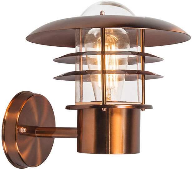 QAZQA Moderno Aplique de exterior vintage cobre IP44 - PRATO Acero inoxidable QAZQA Moderno Aplique de exterior vintage cobre IP44 - PRATO Acero inoxidable